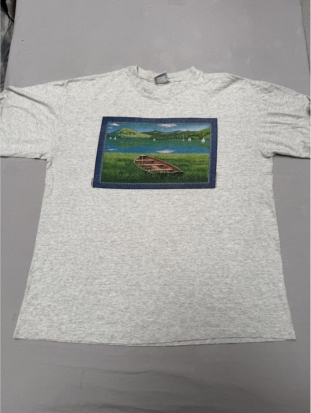 Vintage Trailwinds Boat Lake Nature Tee Paula Laniado - Xl